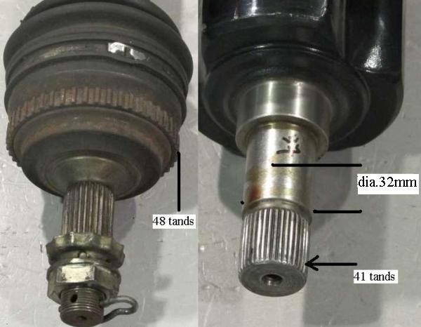 DT 2.5 THY DK5ATE/ HAND/ MG/ BAKZIJDE 41 SPLAINS DIA.32MM/ 8JN73 8JN92/ ZIE 3272P3 3272P4 3272N8