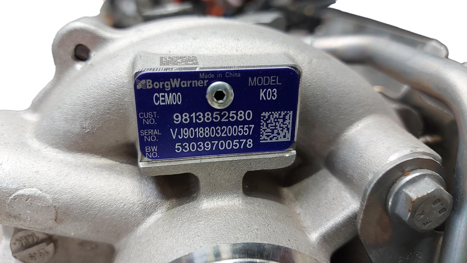 ALS NIEUW, MET NIEUWE KLEPPENDEKSEL, ZONDER NOKKENAS SENSOREN. 5G06 MET TURBO BORGWARNER 53039700578 9813852580 1647284680 ZONDER BENZINEPOMP 5G06 10FKBA 2626505 1625886580 1625931980
